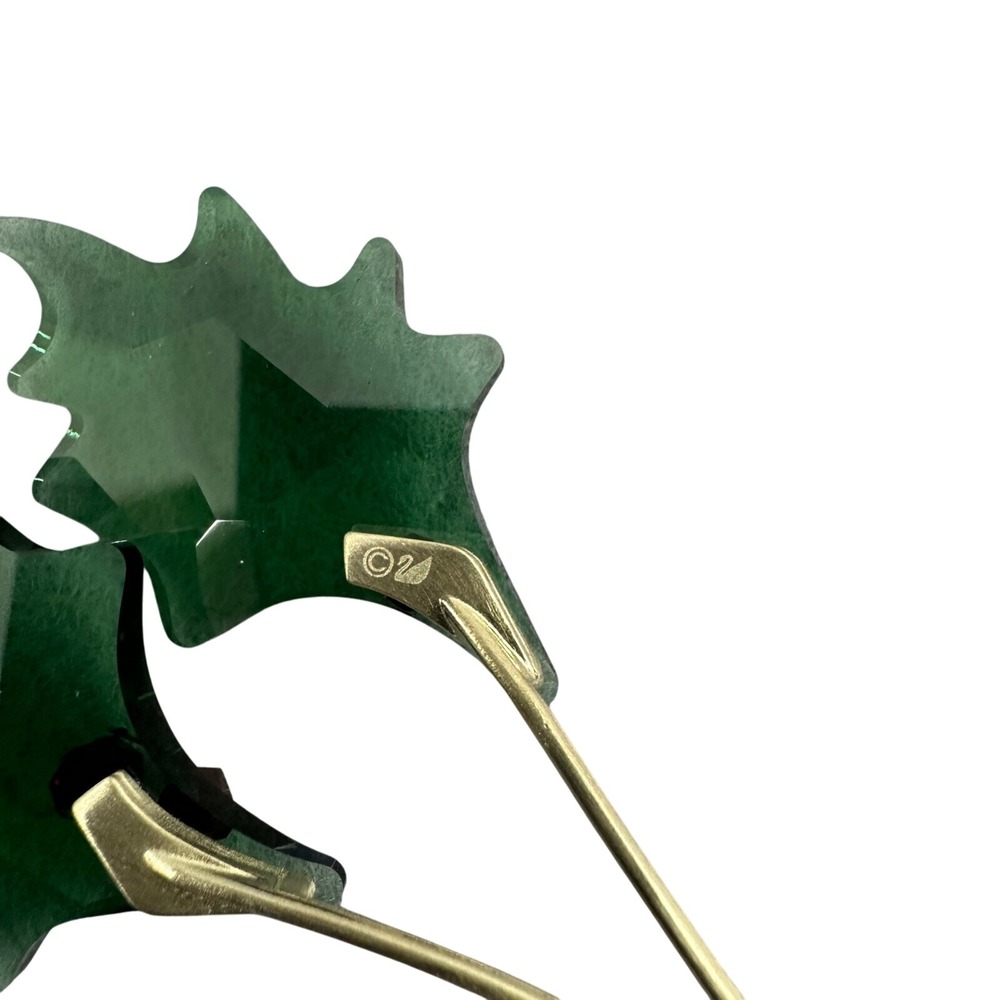 Swarovski 5586701 Holly Leaf B Gold Tone Christmas Holiday winter - Picture 3 of 10